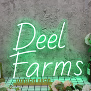 Deel Farms Green Neon Sign