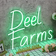 Deel Farms Green Neon Sign