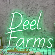 Deel Farms Green Neon Sign