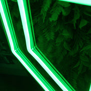 Defensive Shield Green Neon Sign