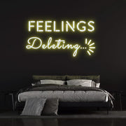 Deleting Feelings Neon Sign