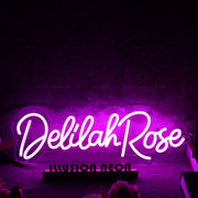 Delilah Rose Purple Neon Sign