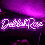 Delilah Rose Purple Neon Sign