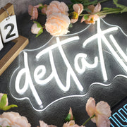 Delta Thc White Neon Sign