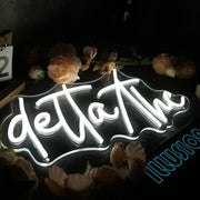 Delta Thc White Neon Sign