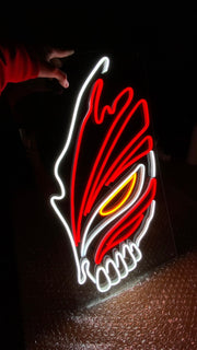 Demon Mask Anime Neon Sign