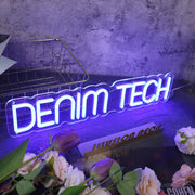 Denim Tech Blue Neon Sign