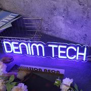 Denim Tech Blue Neon Sign