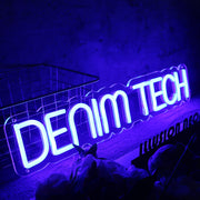 Denim Tech Blue Neon Sign