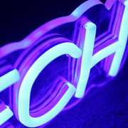 Denim Tech Blue Neon Sign