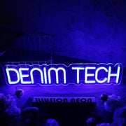 Denim Tech Blue Neon Sign