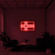 Denmark Flag Neon Sign