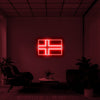 Denmark Flag Neon Sign