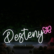 Desteny White Neon Sign