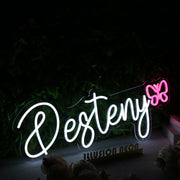 Desteny White Neon Sign