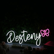 Desteny White Neon Sign