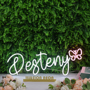 Desteny White Neon Sign