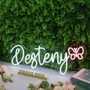 Desteny White Neon Sign