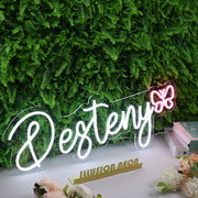 Desteny White Neon Sign