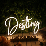 Destiny Yellow Neon Sign