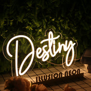 Destiny Yellow Neon Sign