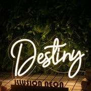 Destiny Yellow Neon Sign