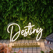 Destiny Yellow Neon Sign