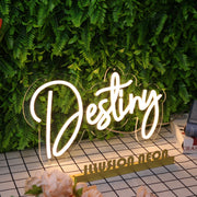 Destiny Yellow Neon Sign