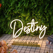 Destiny Yellow Neon Sign