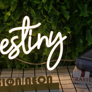 Destiny Yellow Neon Sign