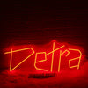 Detra Red Neon Sign