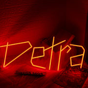 Detra Red Neon Sign