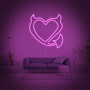 Devil Heart Neon Sign