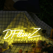 DFlawz Yellow Neon Sign