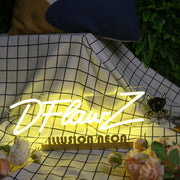 DFlawz Yellow Neon Sign