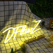 DFlawz Yellow Neon Sign