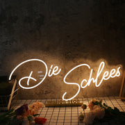 Die Schlees Yellow Neon Sign