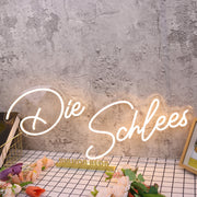 Die Schlees Yellow Neon Sign