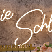 Die Schlees Yellow Neon Sign