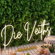 Die Veiths Yellow Neon Sign