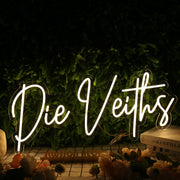 Die Veiths Yellow Neon Sign