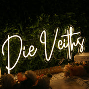 Die Veiths Yellow Neon Sign