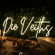 Die Veiths Yellow Neon Sign