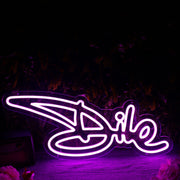 Dile Dark Purple Neon Sign