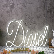 Diosel White Neon Sign