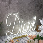 Diosel White Neon Sign