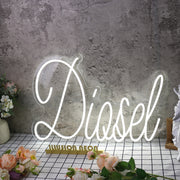 Diosel White Neon Sign