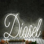 Diosel White Neon Sign