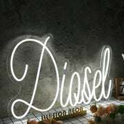 Diosel White Neon Sign