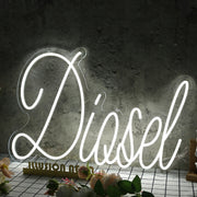 Diosel White Neon Sign